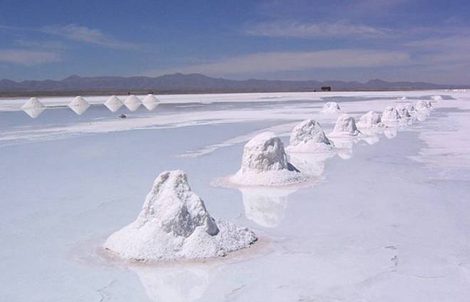Соляное озеро Уюни в Боливии